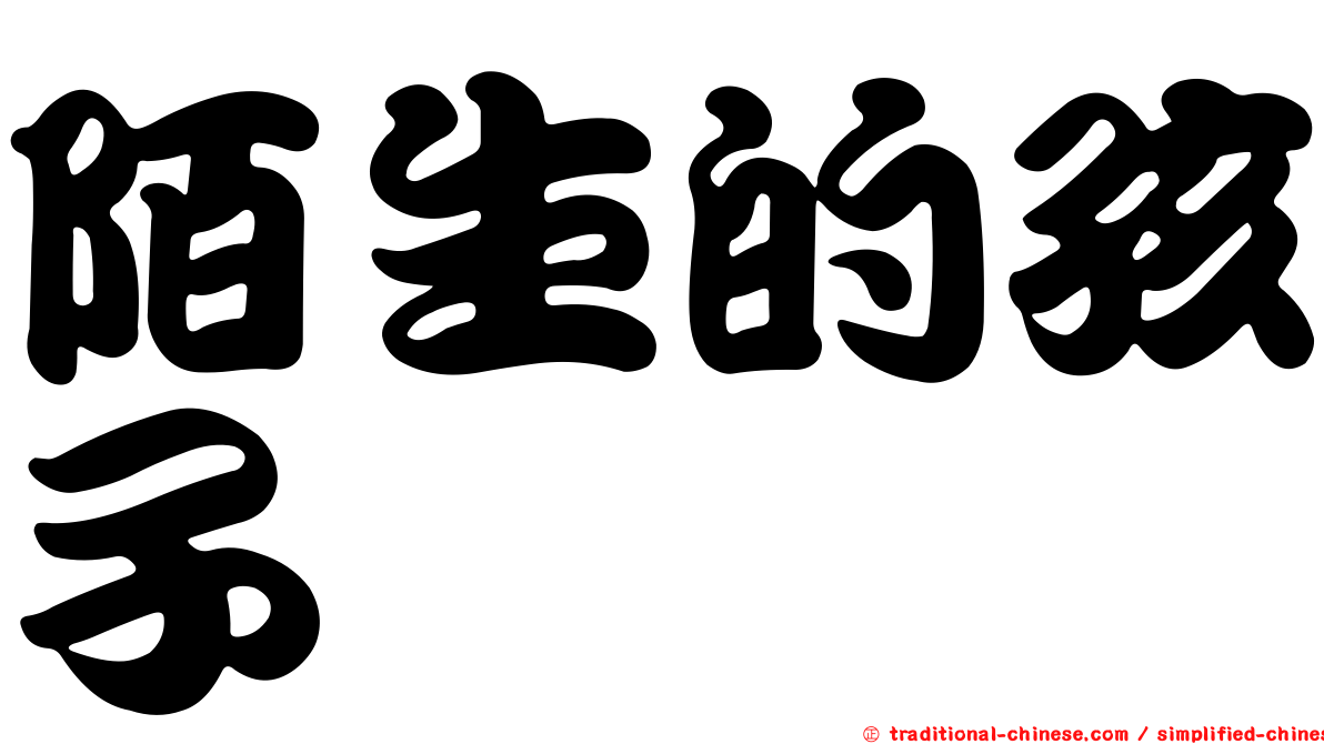 陌生的孩子