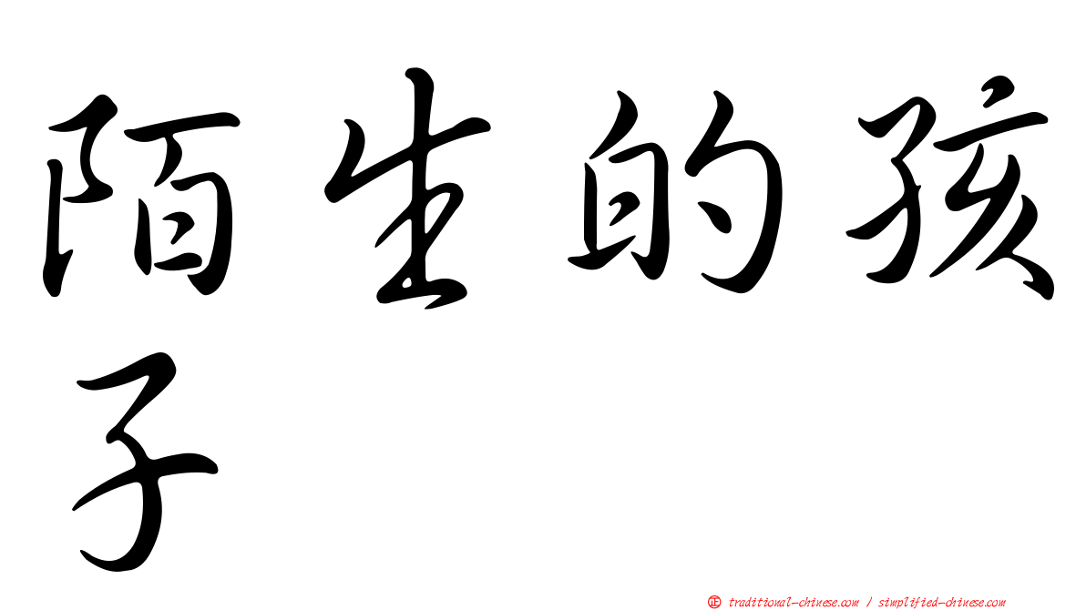 陌生的孩子
