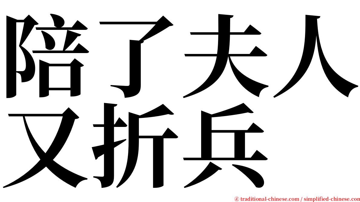 陪了夫人又折兵 serif font