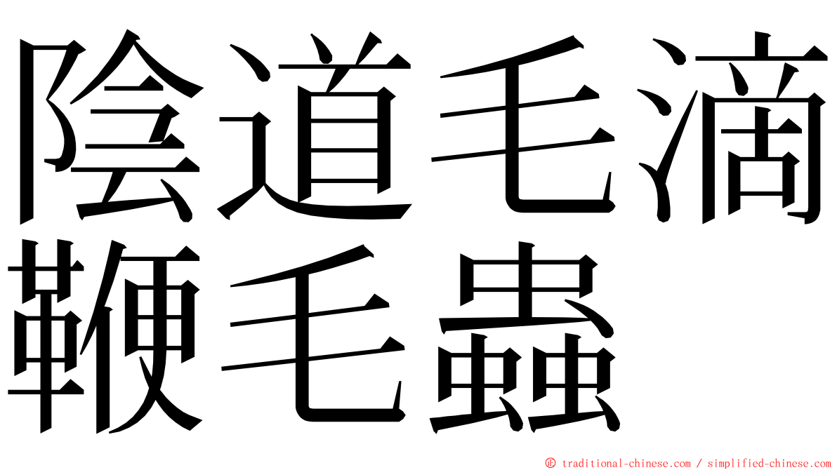 陰道毛滴鞭毛蟲 ming font