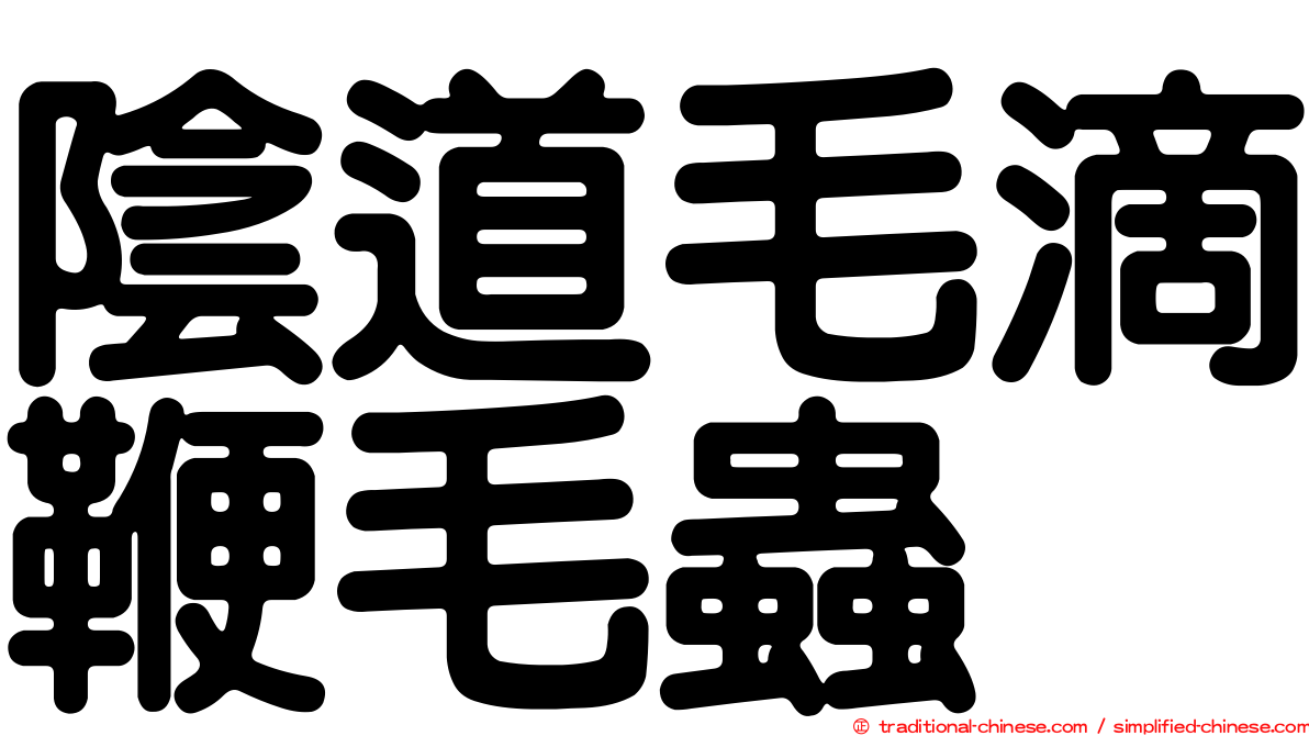 陰道毛滴鞭毛蟲