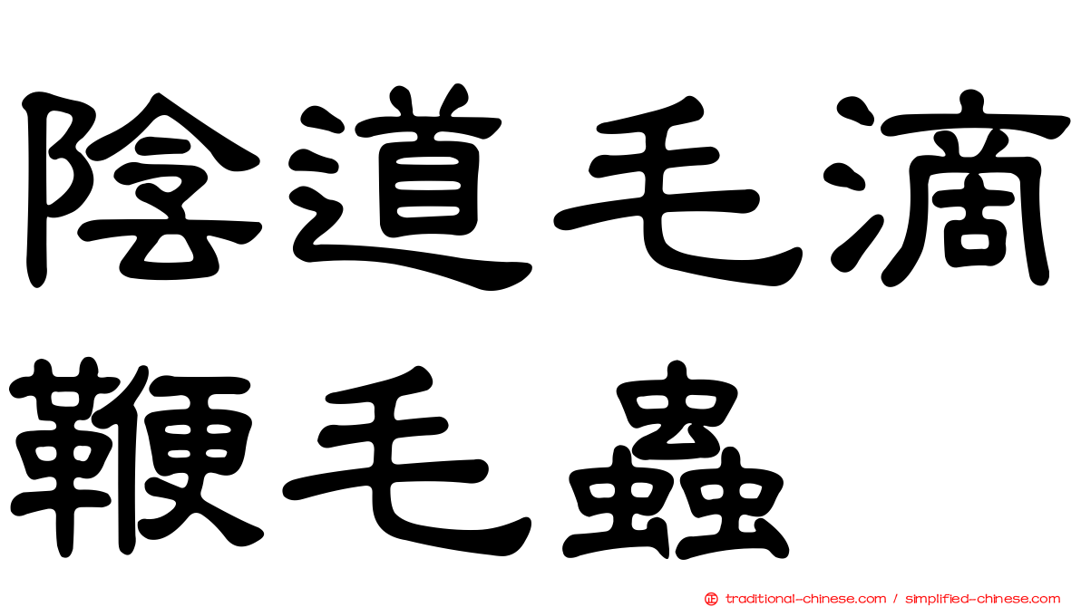 陰道毛滴鞭毛蟲