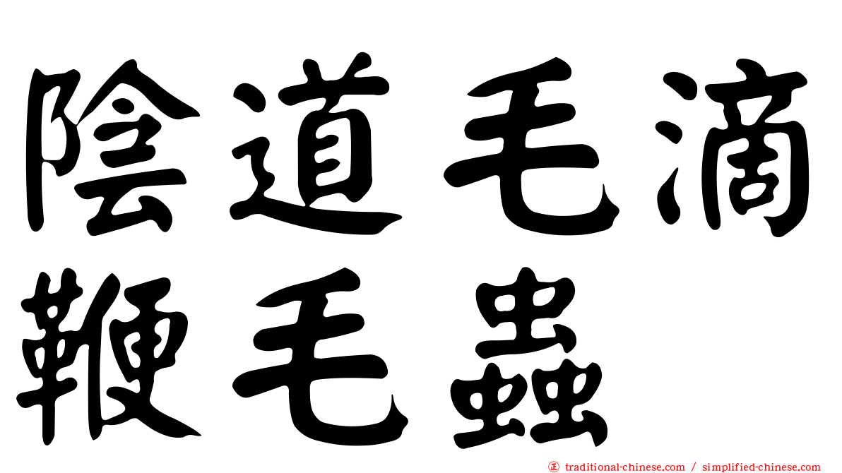陰道毛滴鞭毛蟲