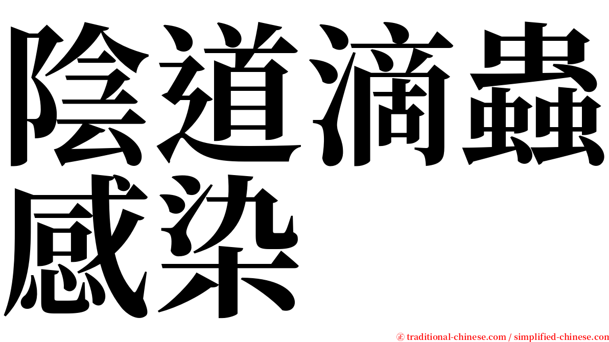 陰道滴蟲感染 serif font