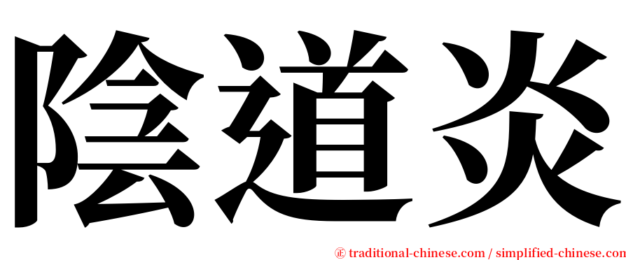 陰道炎 serif font