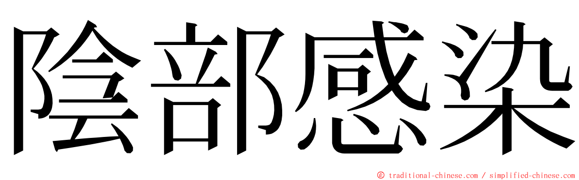 陰部感染 ming font