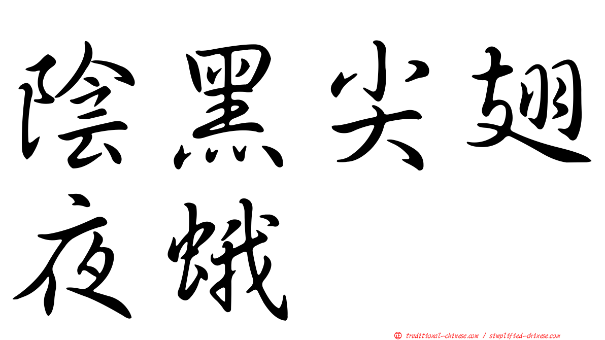 陰黑尖翅夜蛾