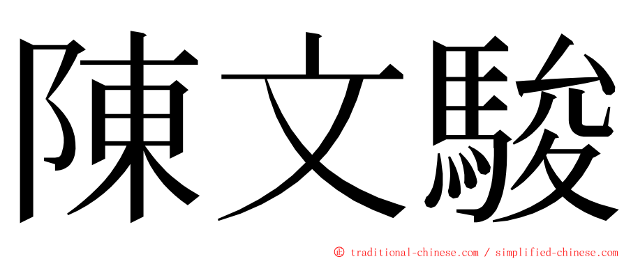 陳文駿 ming font