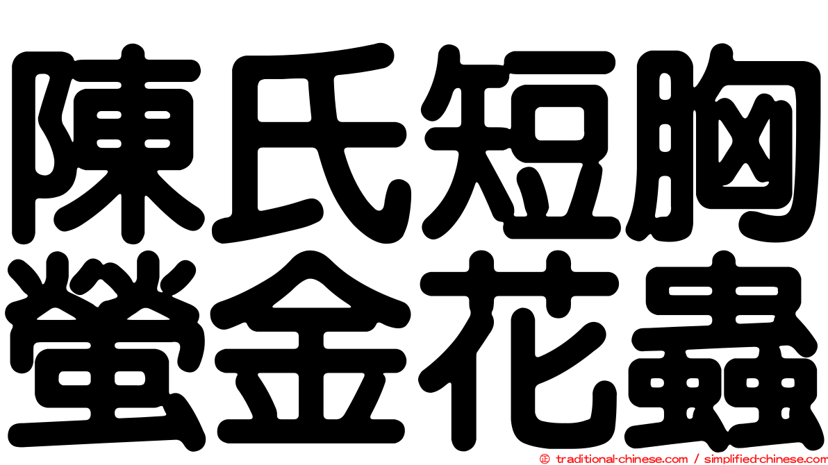 陳氏短胸螢金花蟲