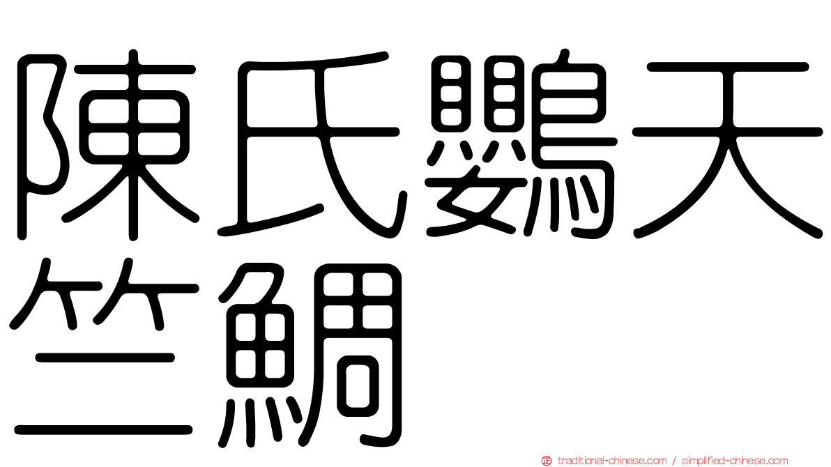 陳氏鸚天竺鯛
