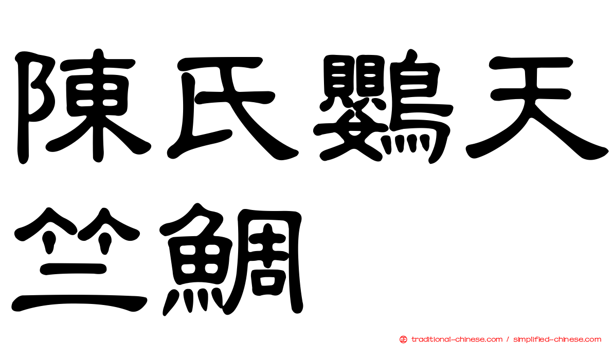 陳氏鸚天竺鯛
