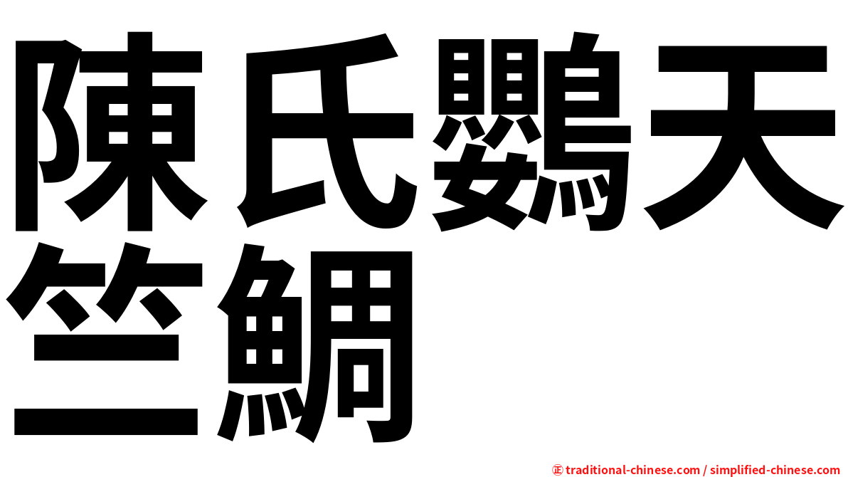 陳氏鸚天竺鯛