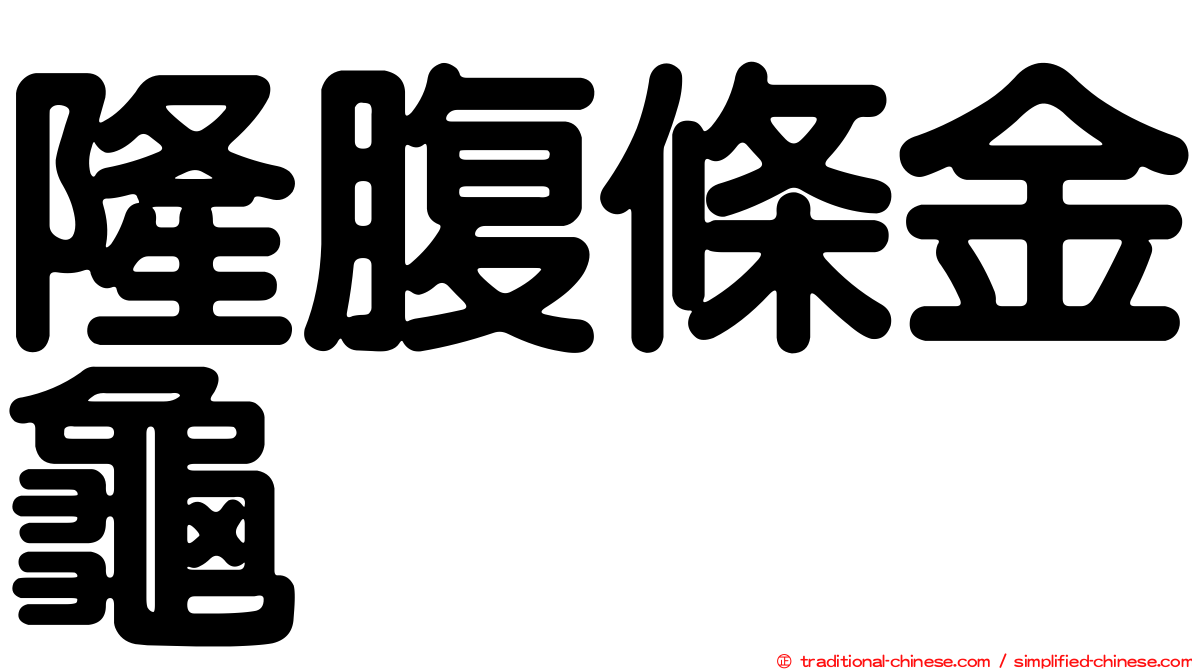 隆腹條金龜