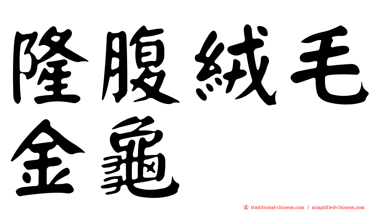 隆腹絨毛金龜