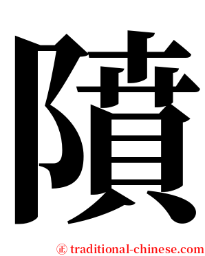 隫 serif font