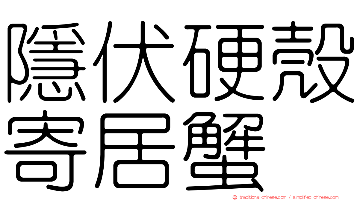 隱伏硬殼寄居蟹