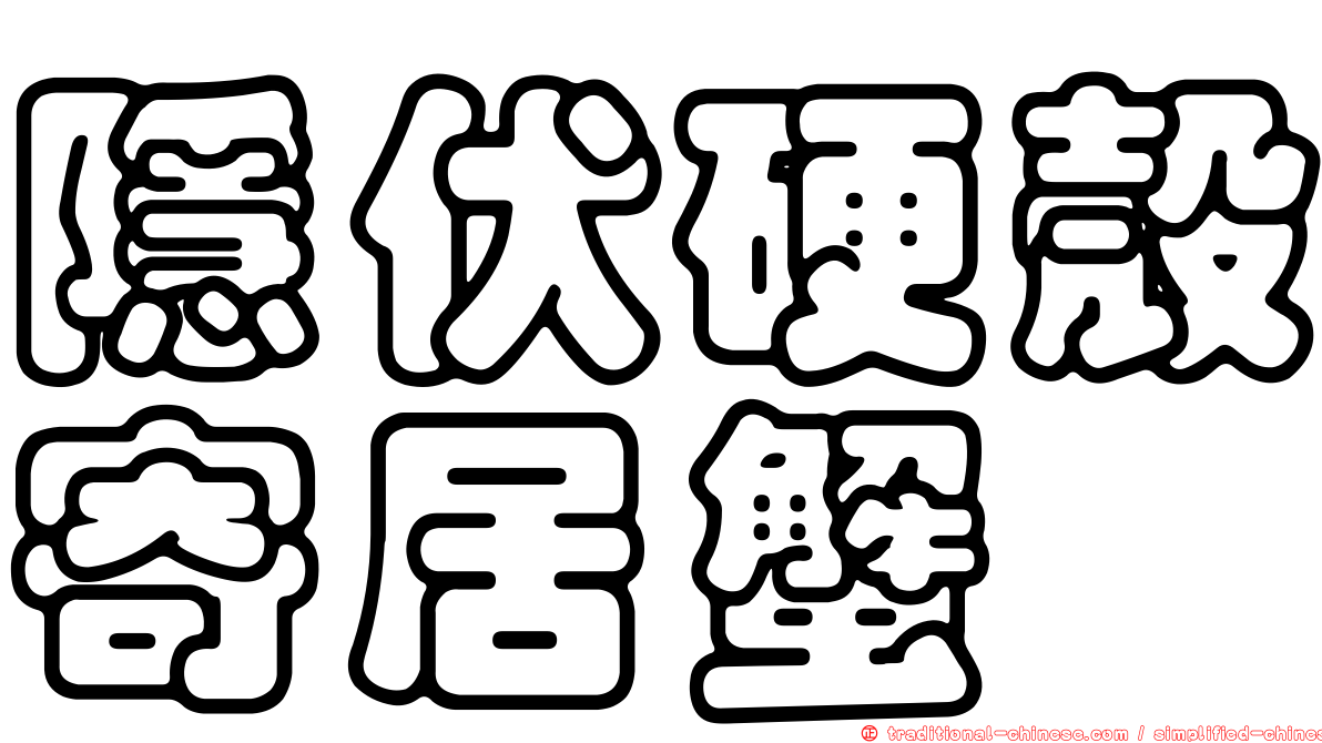 隱伏硬殼寄居蟹