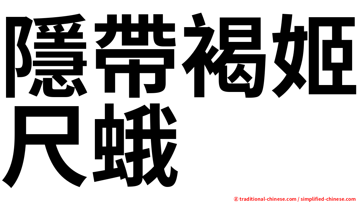 隱帶褐姬尺蛾