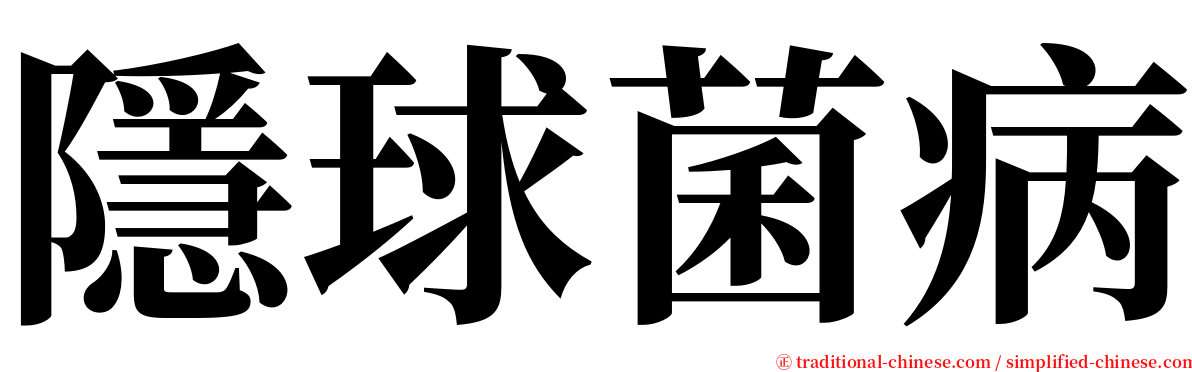 隱球菌病 serif font