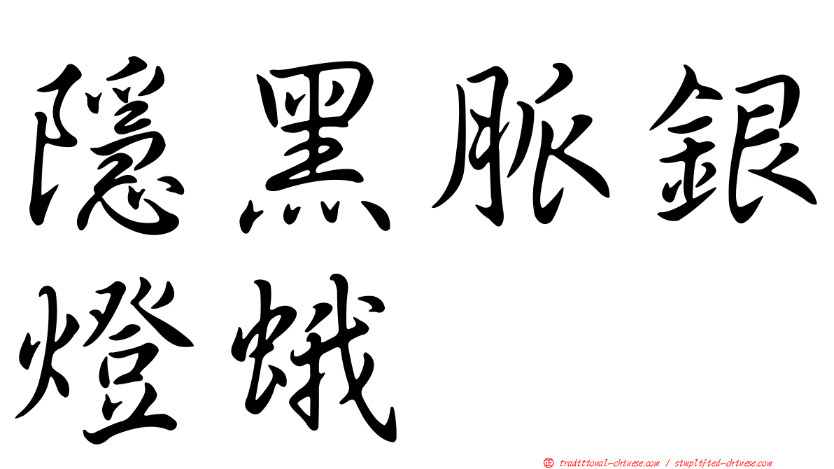 隱黑脈銀燈蛾