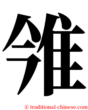 雂 serif font