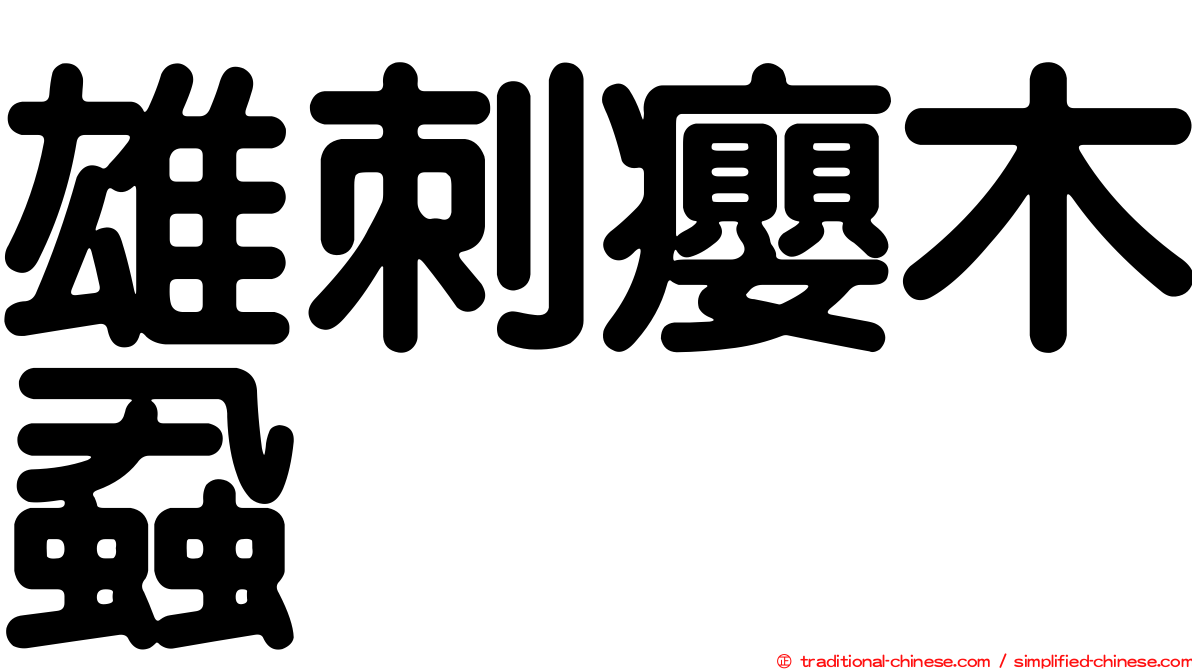 雄刺癭木蝨
