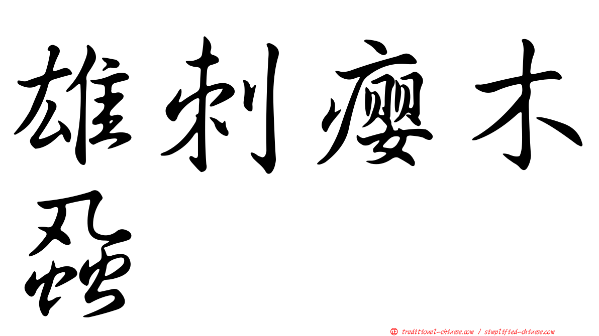 雄刺癭木蝨