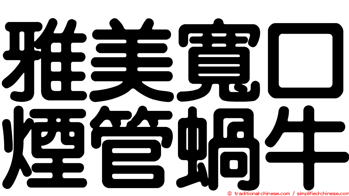 雅美寬口煙管蝸牛