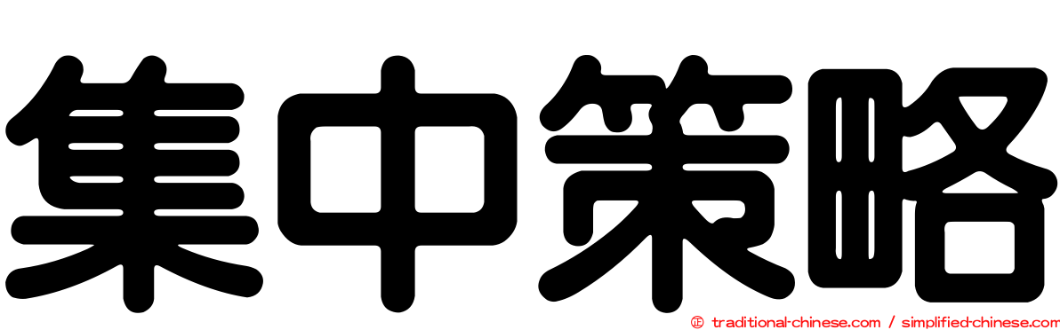 集中策略