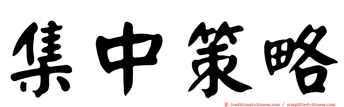 集中策略