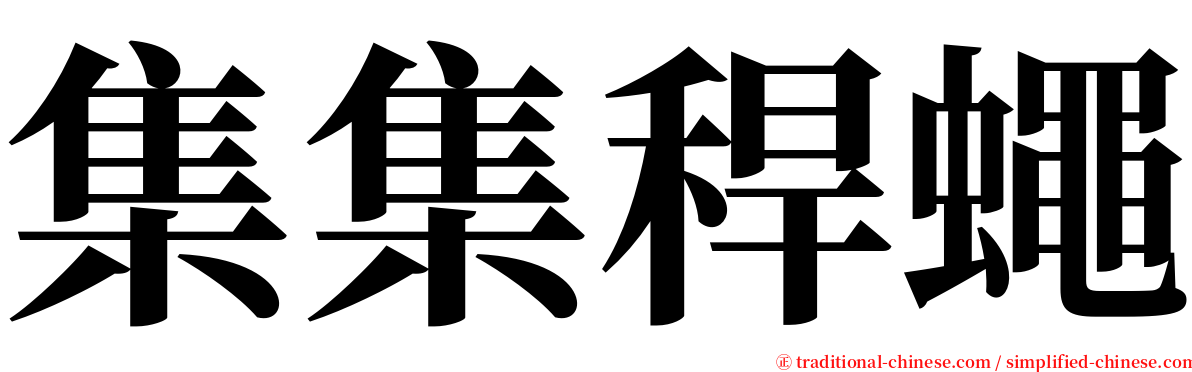 集集稈蠅 serif font