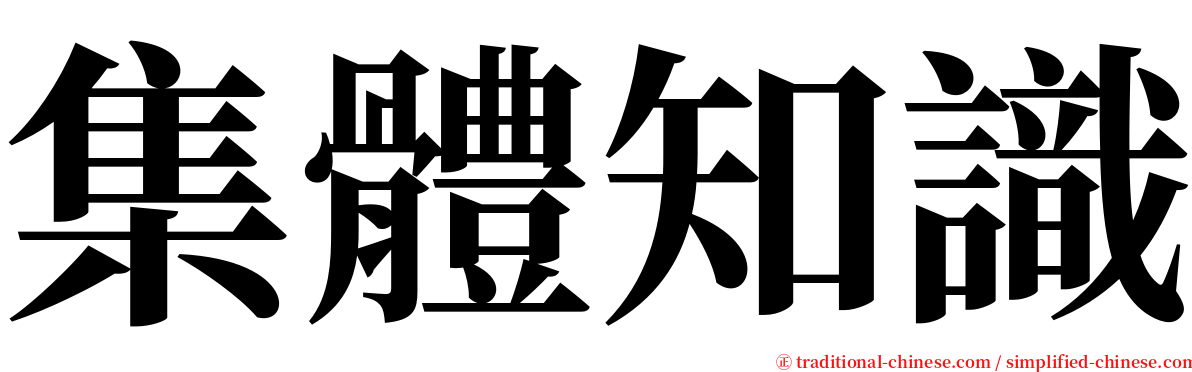 集體知識 serif font