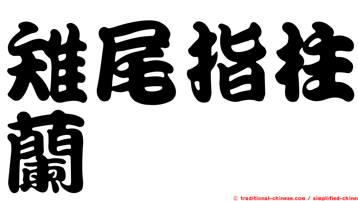 雉尾指柱蘭