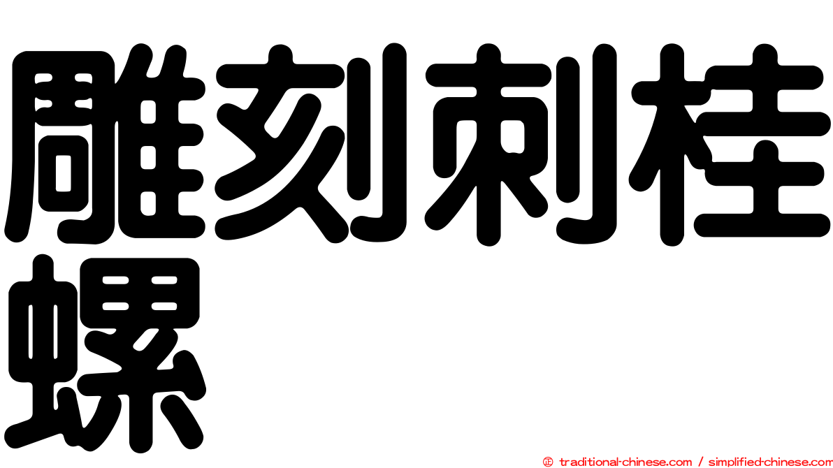 雕刻刺桂螺