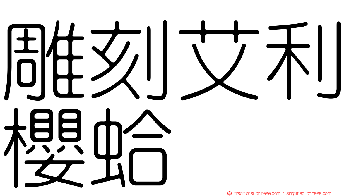 雕刻艾利櫻蛤