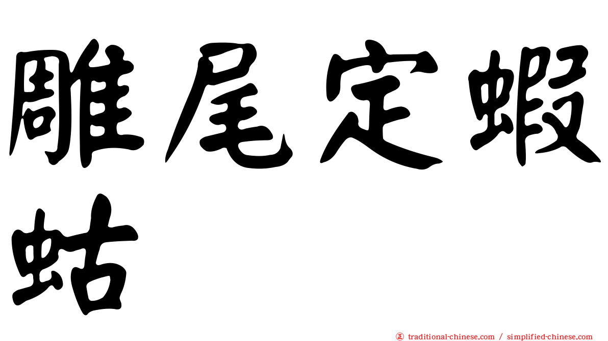 雕尾定蝦蛄