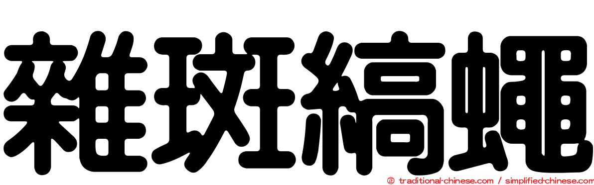 雜斑縞蠅
