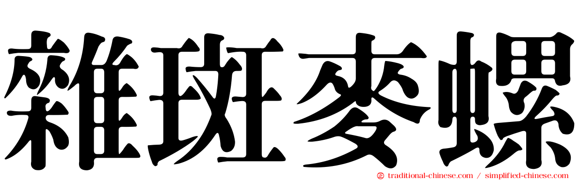 雜斑麥螺