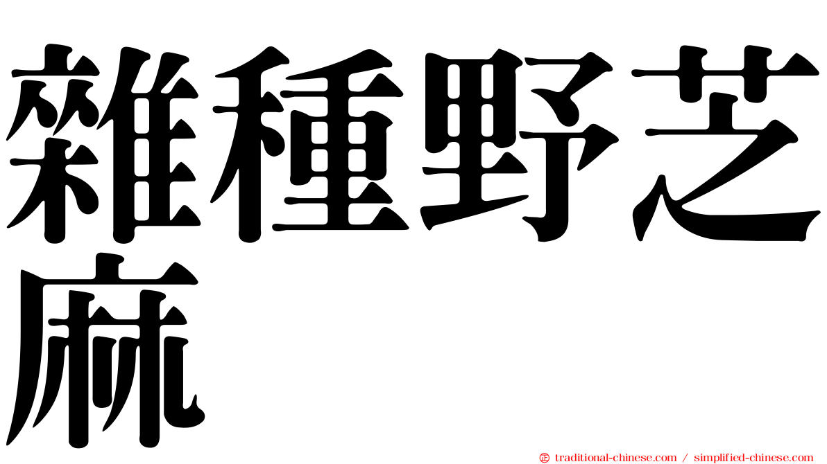 雜種野芝麻