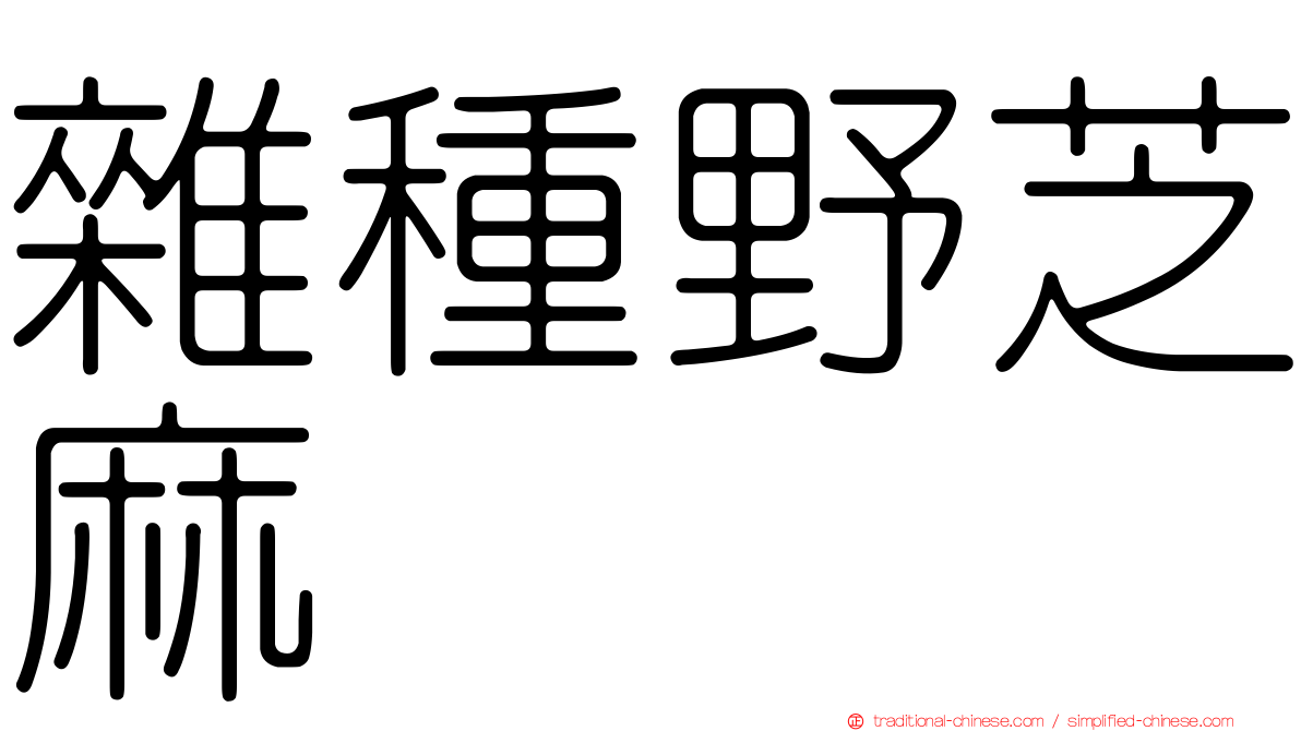 雜種野芝麻
