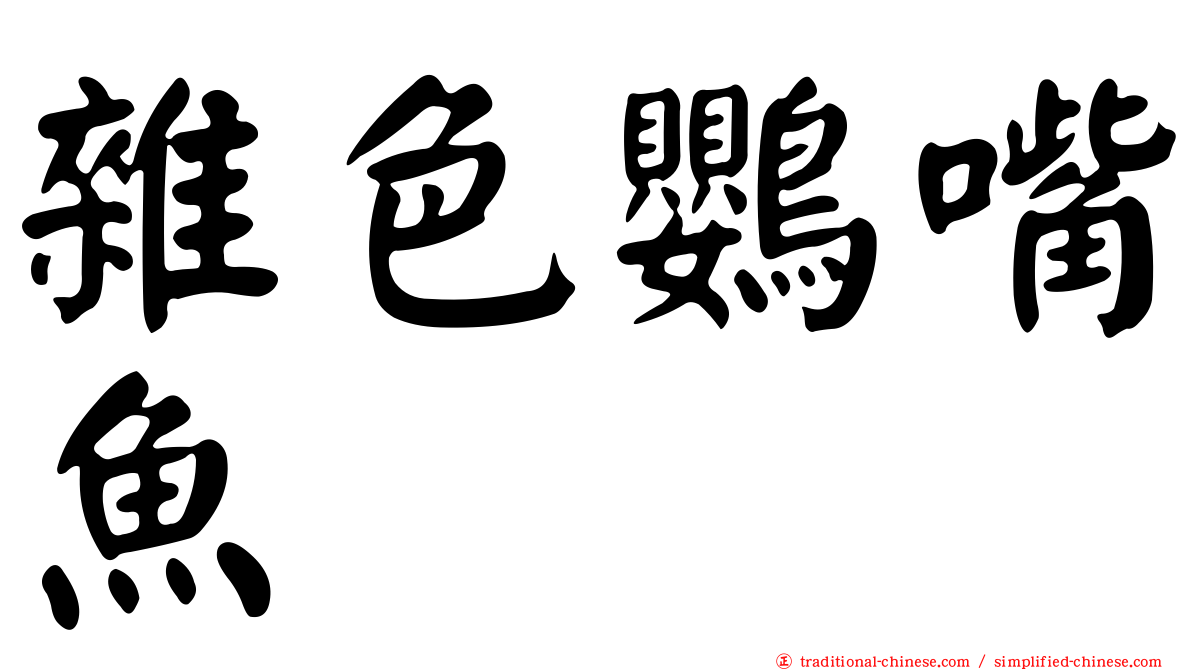 雜色鸚嘴魚