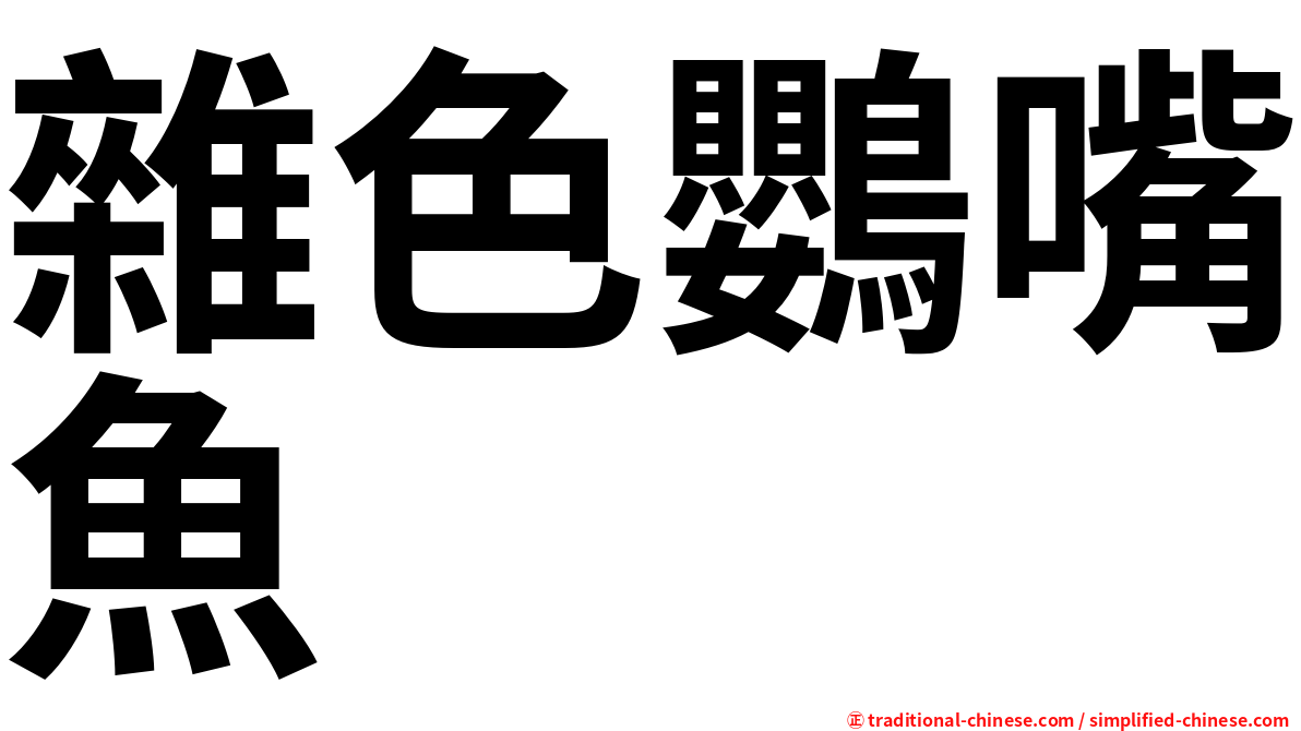 雜色鸚嘴魚