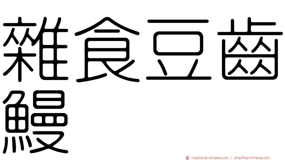 雜食豆齒鰻