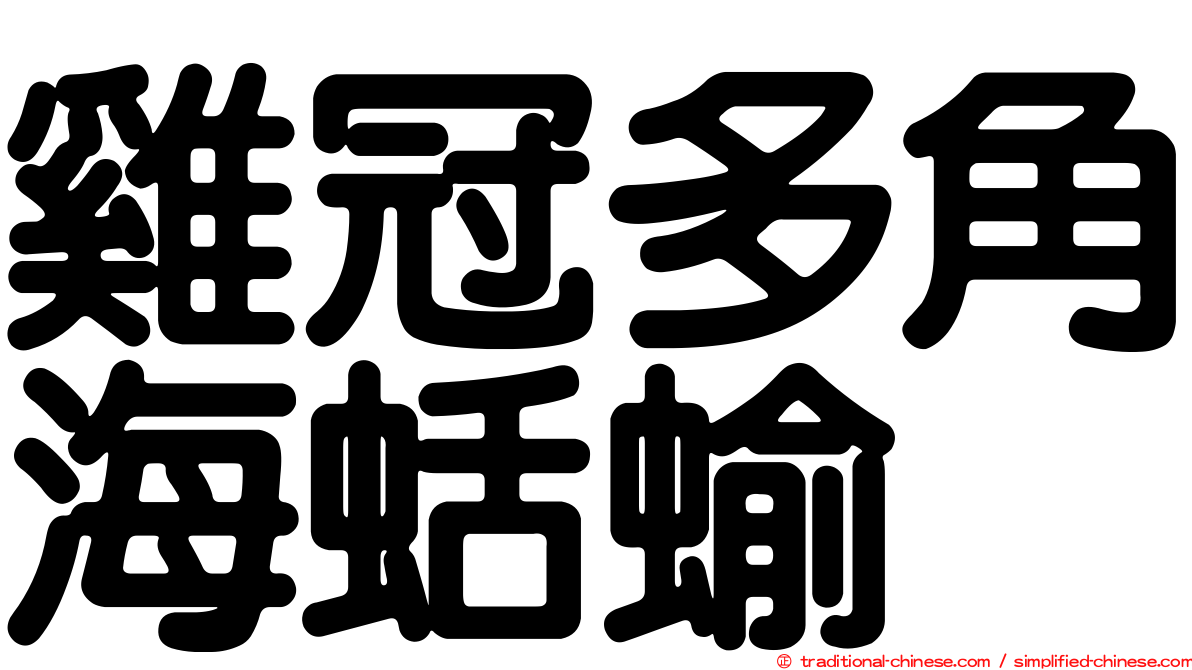 雞冠多角海蛞蝓
