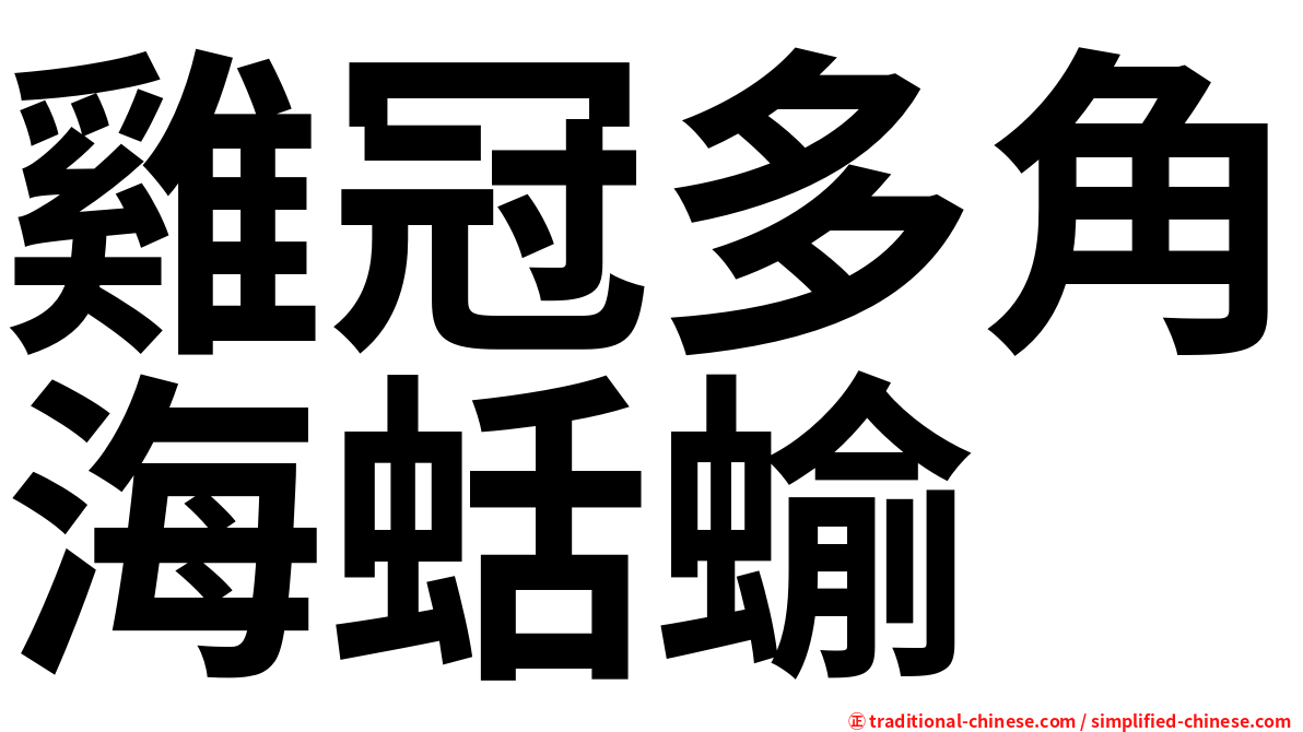 雞冠多角海蛞蝓