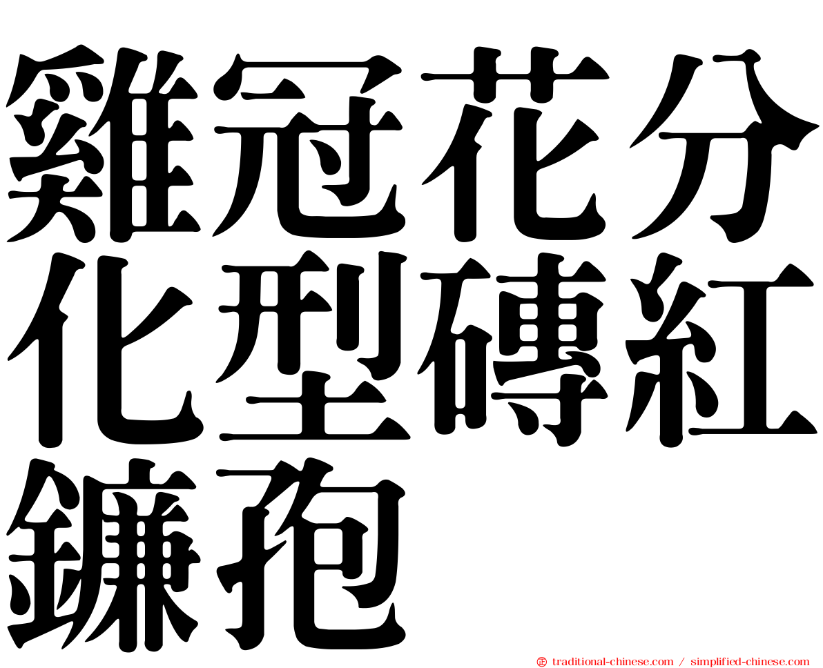 雞冠花分化型磚紅鐮孢