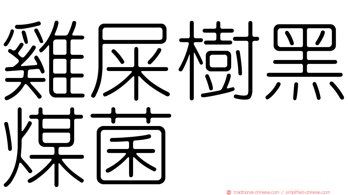 雞屎樹黑煤菌