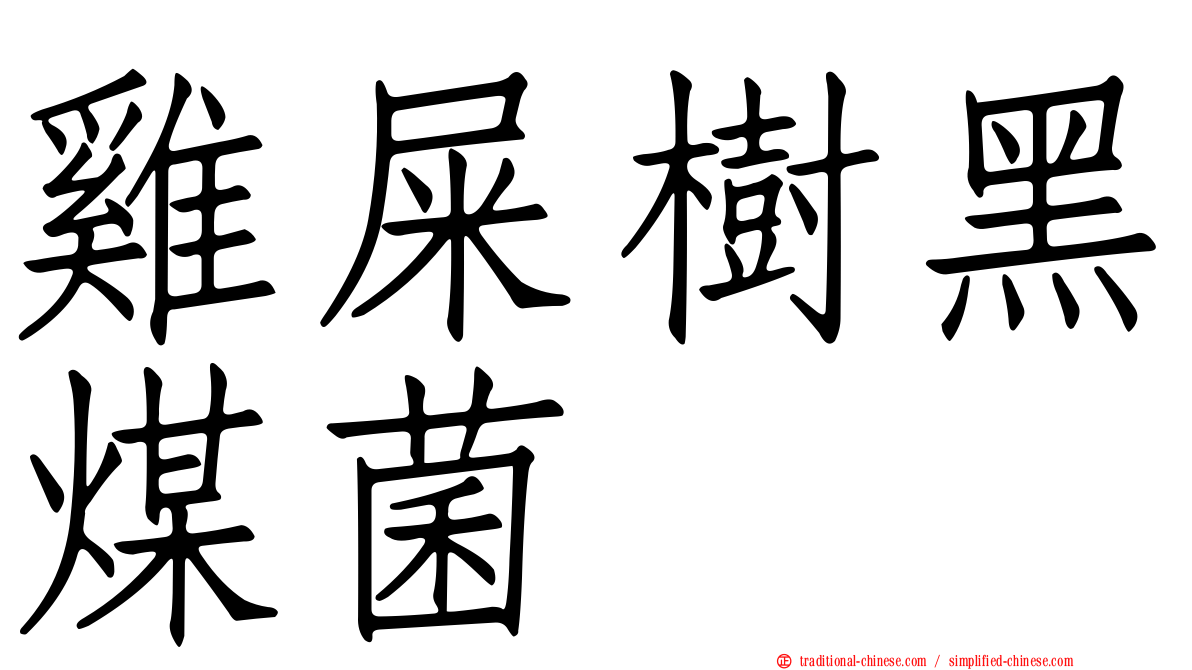 雞屎樹黑煤菌