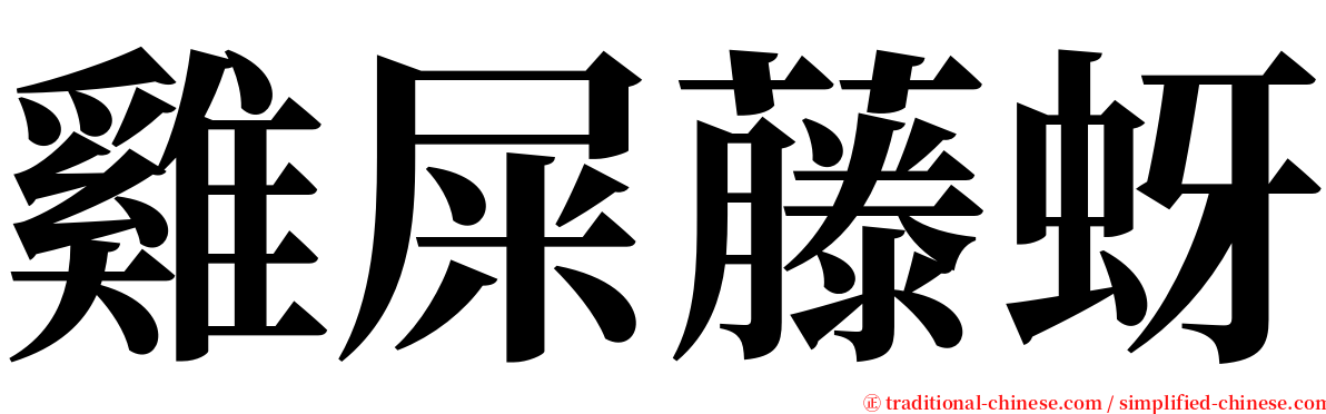 雞屎藤蚜 serif font