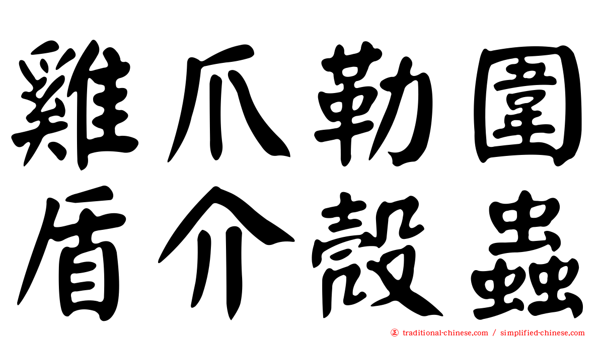 雞爪勒圍盾介殼蟲